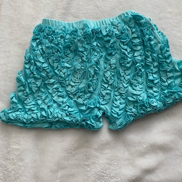 Lemon Loves Lime Blue Casual Ruffled Shorts - Picture 2 of 3